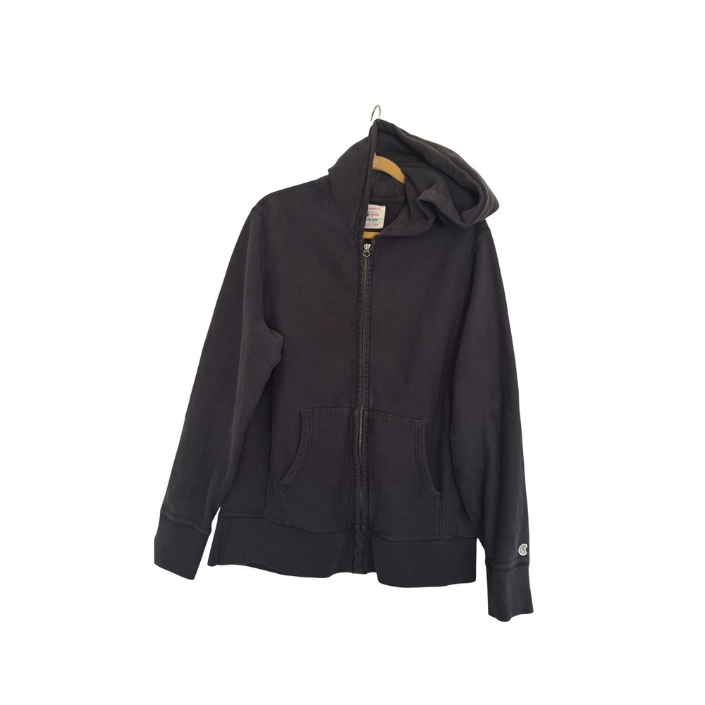 Champion x Todd Snyder Mens Full Zip Hoodie Faded Black Cotton XL 11-KN938037-